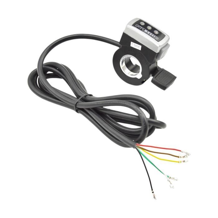 Accélérateur Au Pouce Pour Scooter Électrique - Commande De Vitesse, Installation Facile, Plastique Noir