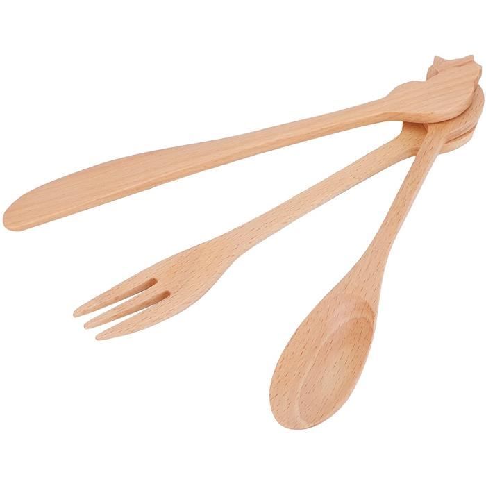 Fourchette En Bois Réutilisable Fourchettes à Salade Fourchette De Service Fourchettes à Fondue