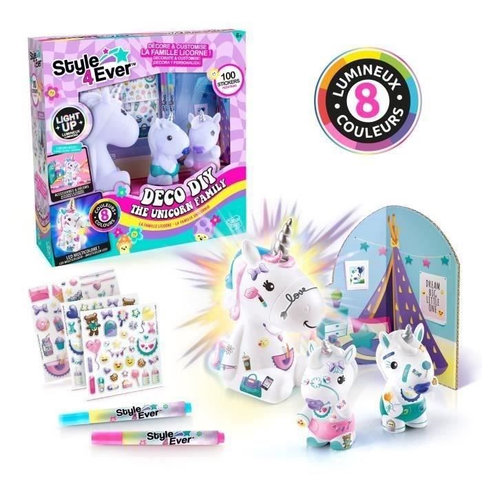 Mini Déco DIY La Famille Licorne avec licorne lumineuse - vue 2