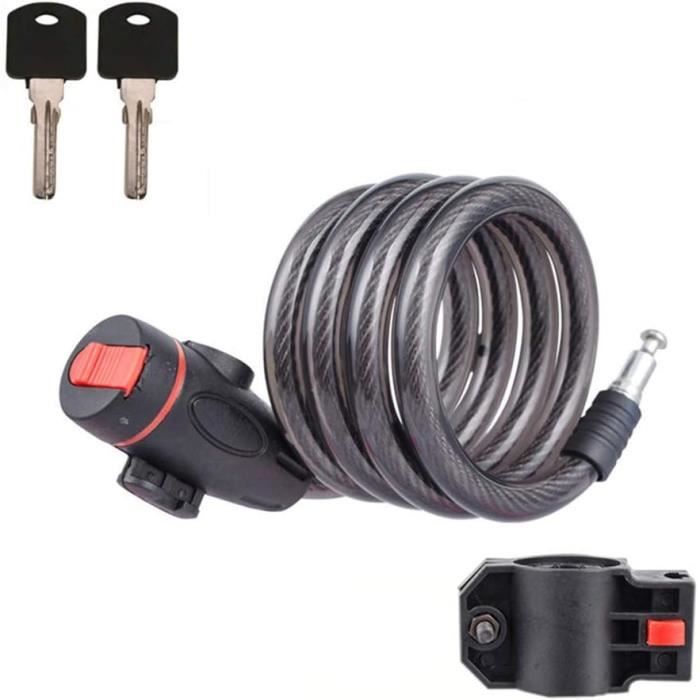 Antivol Trottinette électrique – Chaîne En Acier 6 Mm – Longueur 93 Cm – Cadenas à Code 10 000 Combinaisons – Avec Sac étanche 3 L – Anti-rayures