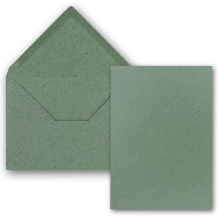 Lot De 50 Cartes Vierges A6 Papier Vergé Véritable + Enveloppes C6 Doublées Blanc Antique - Idéal Condoléances, Remerciements, Mariage