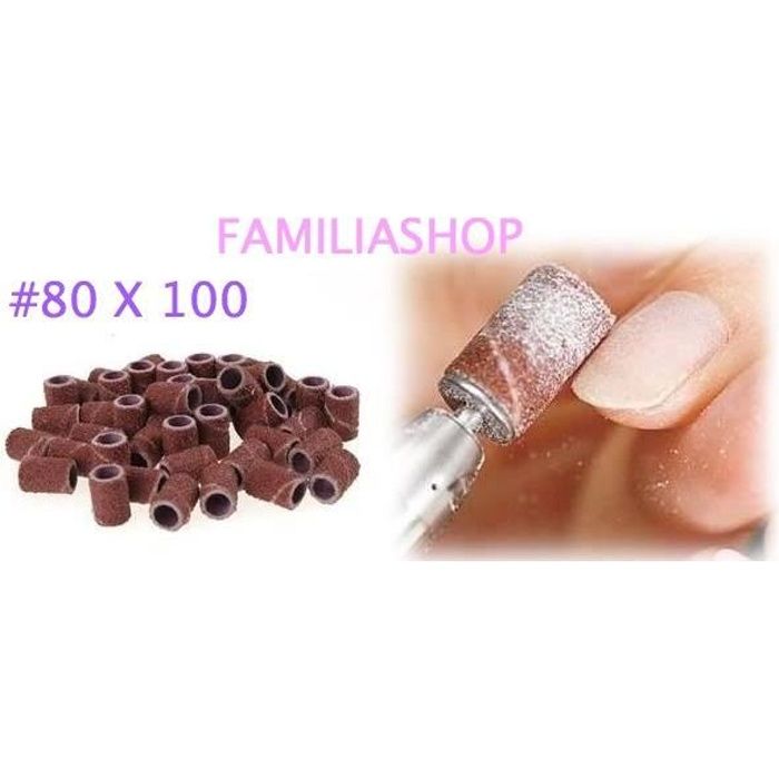100x Outil Bandes De Ponçage Pr Art Ongles Machine Manucure Pédicure