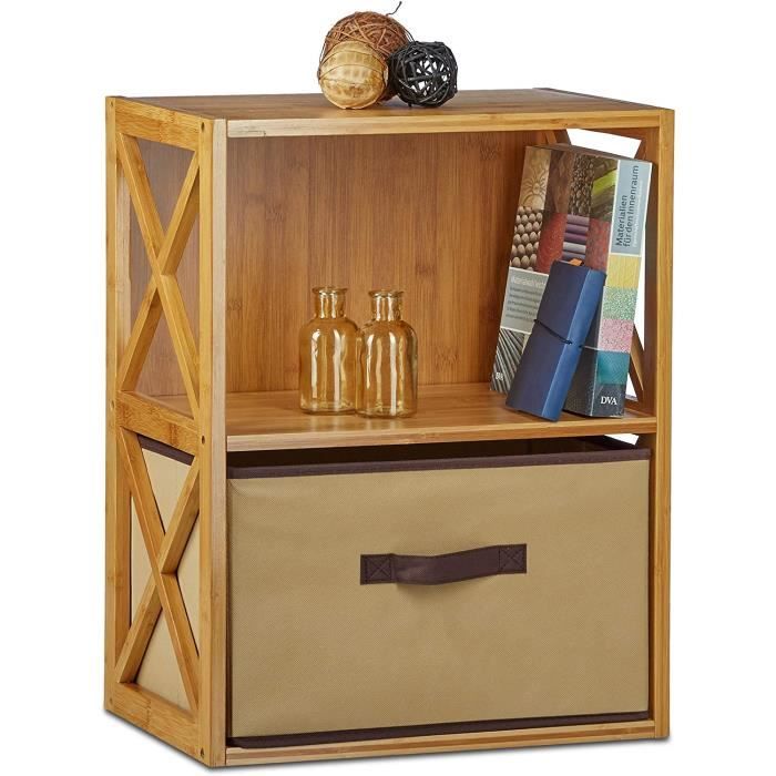 Panier Vapeur Aliments Sains Panier Vapeur Bambou 2 Niveaux DAGLLGEW - Avec Couvercle, Poignées, Anneau Acier Accessoire Vapeur Naturel Bambou