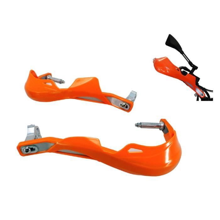 Protège-mains orange pour moto Protège-brosse avec inserts en aluminium VTT  Quad Motocross Trail Supermoto - Cdiscount Auto