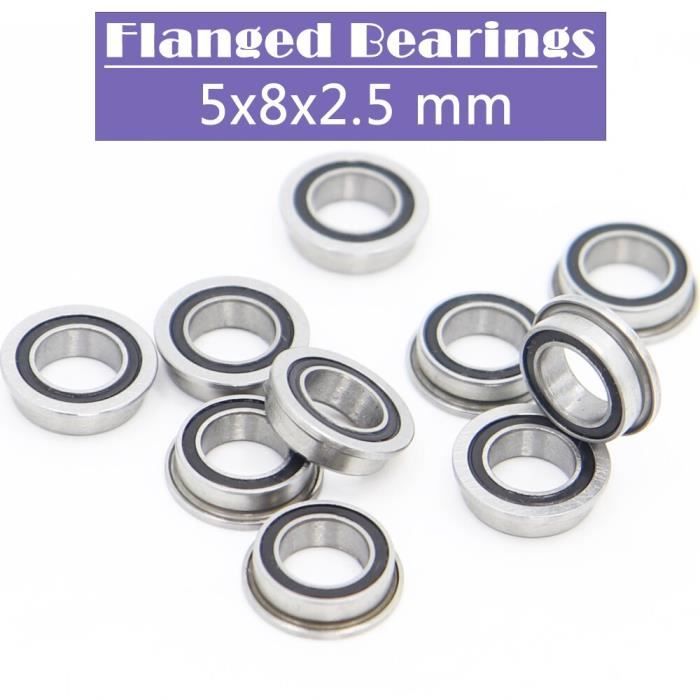 Kozelo 10 Stück F681XZZ Flanschkugellager - [1,5x4x2mm] Präzisionslager für Industrieanlagen | Chromstahl, ABEC1