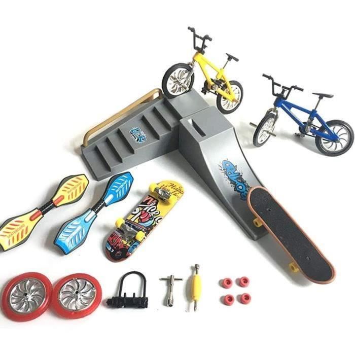 Finger Skateboard avec Rampes de Skatepark,Mini Fingerboard Skatepark