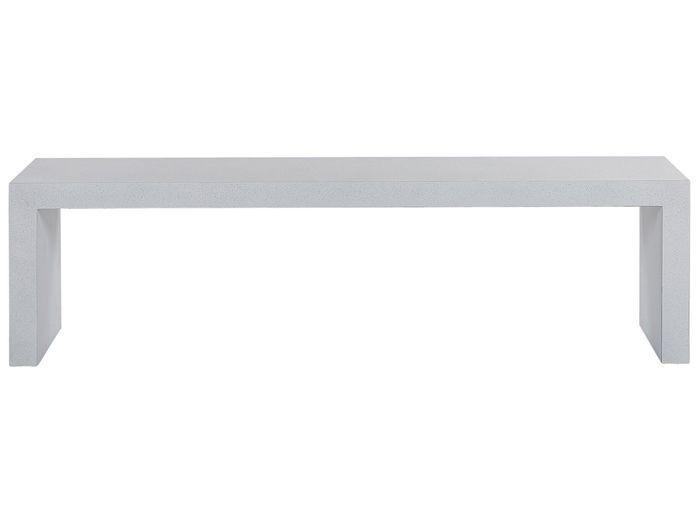 Beliani - Banc de jardin en fibre-ciment blanc 150 cm TARANTO Beliani - Banc de jardin en fibre-ciment blanc 150 cm TARANTO