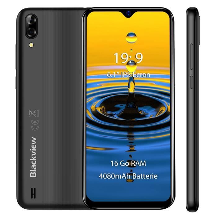 Vente Téléphone portable Smartphone Pas cher Blackview A60 16Go 6.1" Téléphone portable - Noir pas cher Vente Téléphone portable Smartphone Pas cher Blackview A60 16Go 6.1" Téléphone portable - Noir pas cher