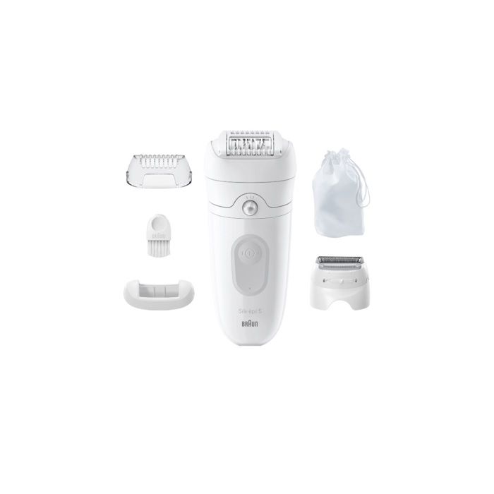 Épilateur - BRAUN - Silk Epil 5-041 - 28 pincettes MicroGrip - Technologie Wet & Dry - 40 min autonomie