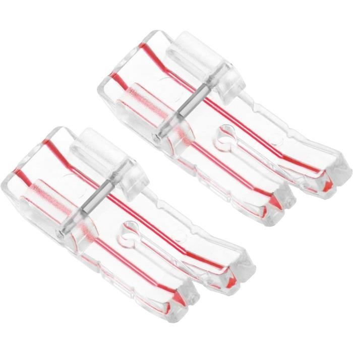 OTOTEC Lot 2 Pieds Couture Étroits Fermeture Éclair - Compatible Singer Machine Tige Basse