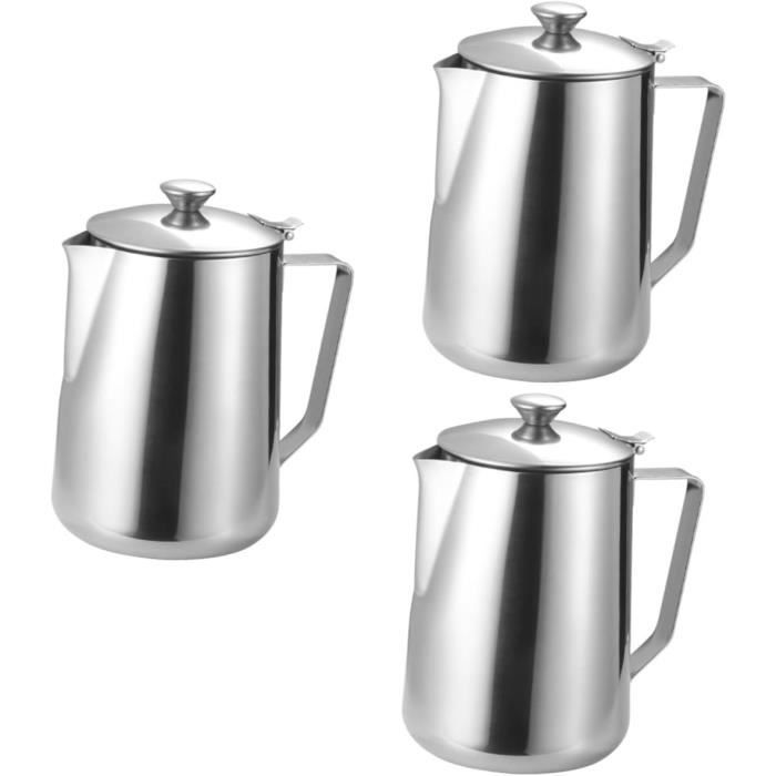 Pichet Eau Inox Lyrlody 2L - Bec Verseur Anti-Glace, Carafe Thé Glacé, Lait - Design Élégant Et Pratique