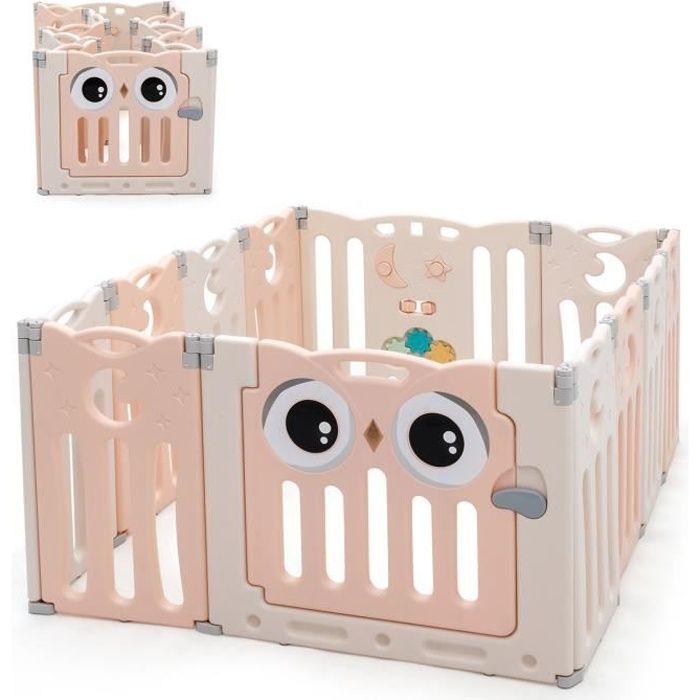 Costway Parc Bebe En Plastique Pliable 12 Elements Sans Bpa Motif D Hibou Porte Avec Verrou De Securite Jouets Educatifs Rose Gris Cdiscount Puericulture Eveil Bebe Costway Parc Bebe En Plastique Pliable 12 Elements Sans Bpa Motif D Hibou Porte Avec Verrou De Securite Jouets Educatifs Rose Gris Cdiscount Puericulture Eveil Bebe
