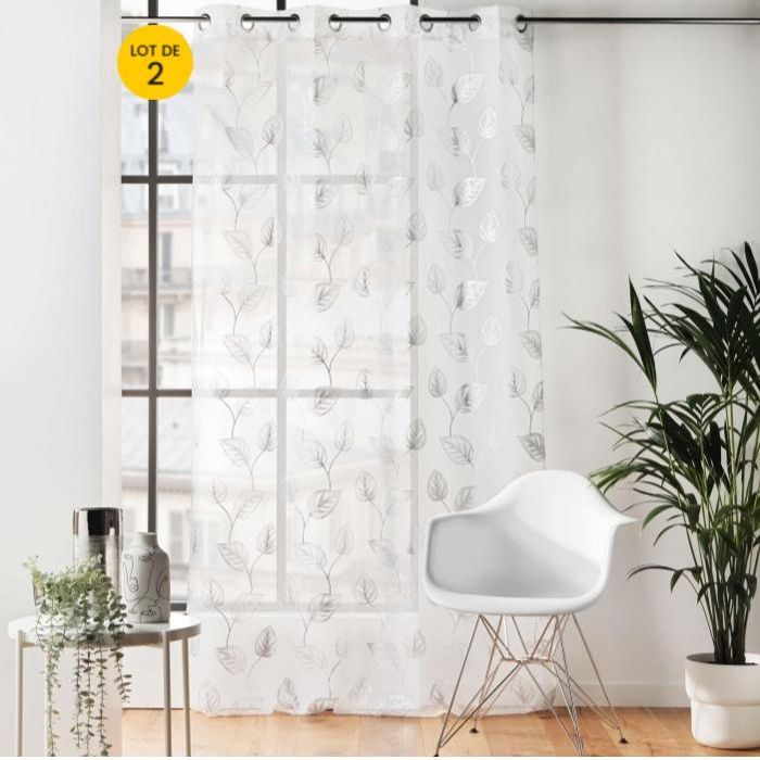 Voilage à œillets Voile Sablé Imprimé Multicolore 140 X 240 Cm Dania Douceur D Interieur M24082333 Voilage à œillets Voile Sablé Imprimé Multicolore 140 X 240 Cm Dania Douceur D Interieur M24082333