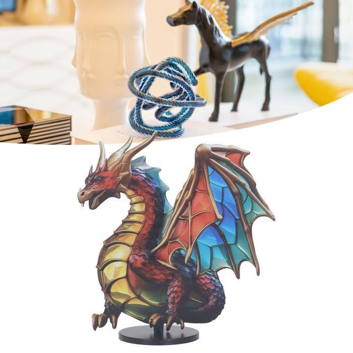 Figurine de bureau - DRFEIFY - Dragon - M?�tal - 20 x 8,2 x 21 cm - D?�coration int?�rieure 