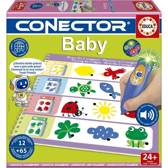 Jeu Éducatif Conector Baby EDUCA 20394 – 65 Questions et 12 Thèmes Format Livre