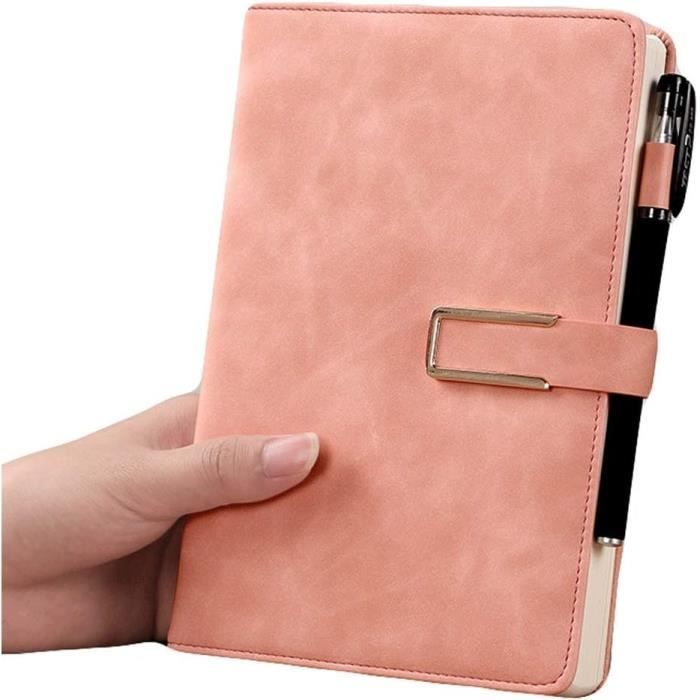 Carnet De Notes A5 OFFCP - Cuir PU, 160 Pages Lignées - Fermeture Magnétique - Bureau/École