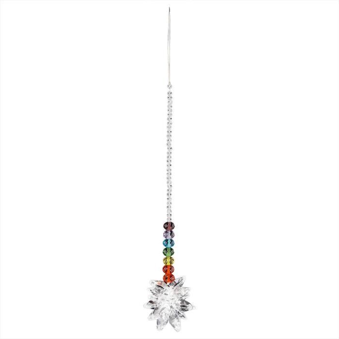 Lot De 12 Prismes En Cristal Forme Goutte De Pluie – 53 Mm, Pour Lustres, Décoration Maison – Couleur Bleu Moyen, Reflets Arc-en-ciel