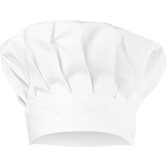pour Adultes Adultes Chef Chapeau Maison Cuisson Chef Chapeau Toque Cuisinier Barbecue WTpin 2 Pièces Chapeau de Chef Élastique Réglable Hôtel 