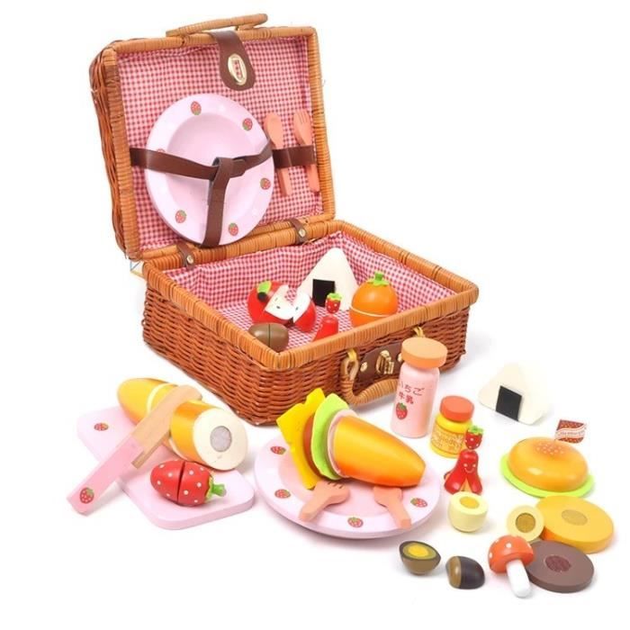 Bebe Jouets Mere Jardin Fraise Panier Pique Nique Mis Jouets En Bois En Rotin Panier Alimentaire Jouets Educatifs Pour Bebes Ca Cdiscount Jeux Jouets
