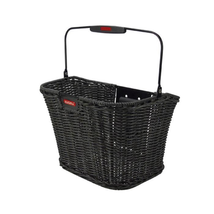 Panier de vélo avant structure osier sans adaptateur Klickfix TU pas cher