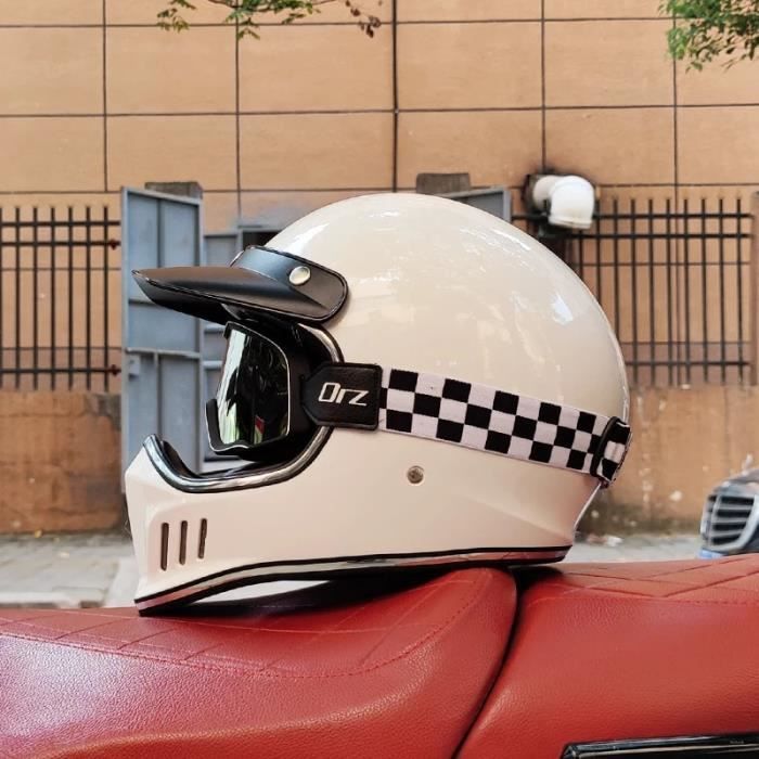 Casque Moto Demi-jet Allemand - Style Rétro Certifié ECE/DOT - Pour Cruiser Et Scooter