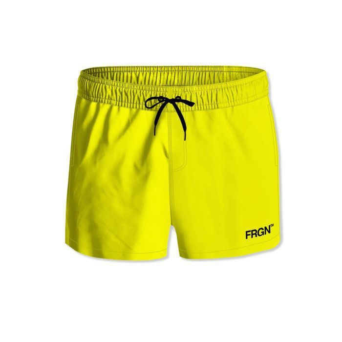 Maillot de Bain FREEGUN Short Garçon Jaune Fluo 100