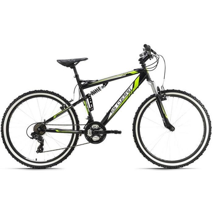 VTT tout suspendu 26'' Scrawler noir TC 51 cm KS Cycling - Dérailleur Shimano 21 vitesses - Frein V-Brake