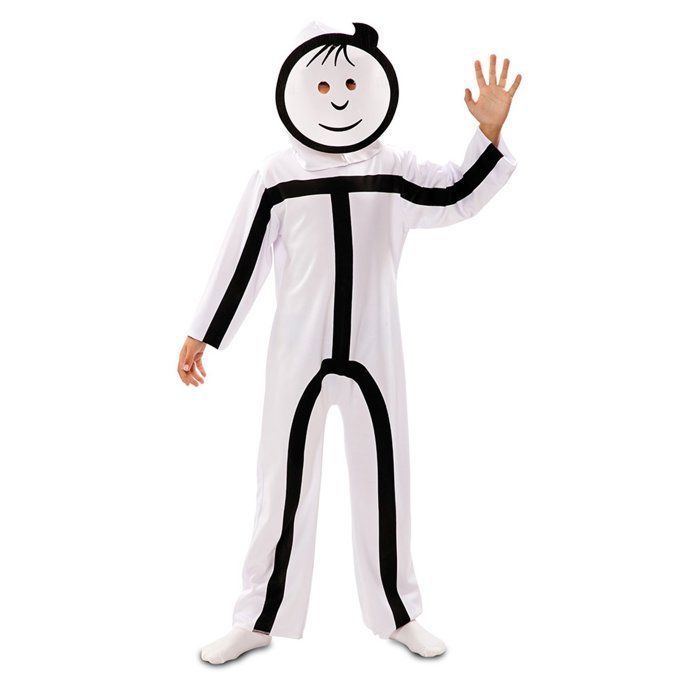 Déguisement - Dessin infantile - Combinaison - 2 masques - Pour enfants de 5 à 12 ans