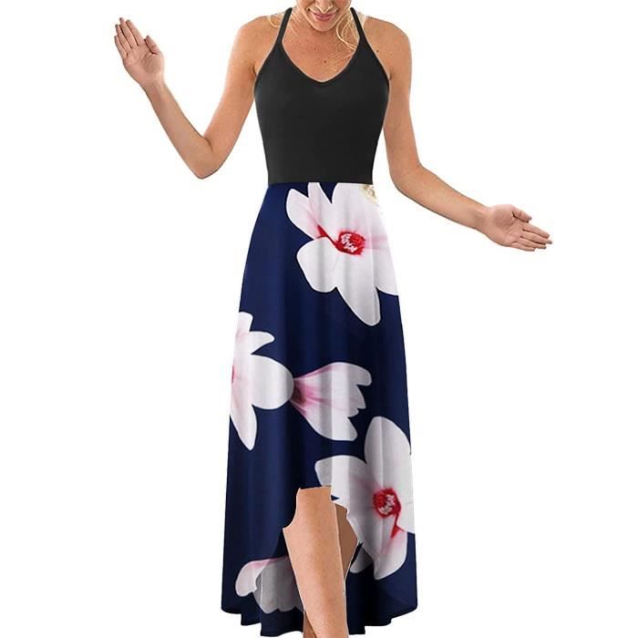 Robe Sans Manches Sans Bretelles Uni Fente