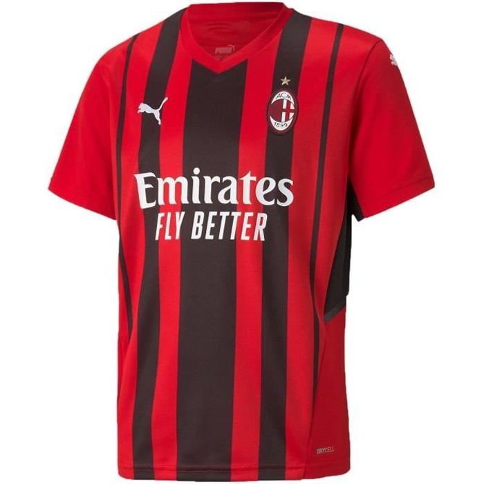 Maillot Original Milan T-Shirt Milan Marchandise Officiel Noir 100% Coton 