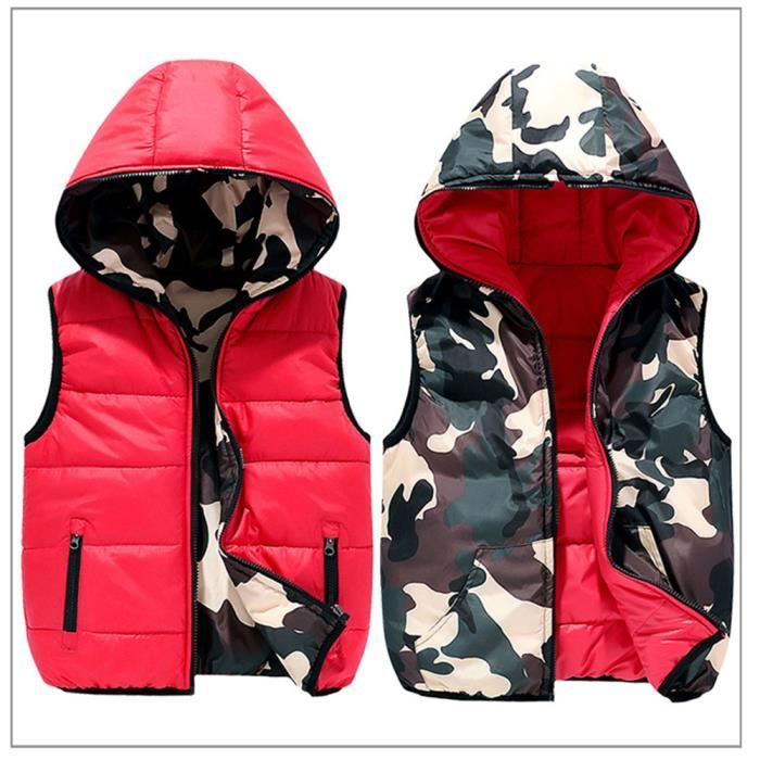 Parka Blouson Sans Manche Enfant Doudoune Sans Manches Enfant