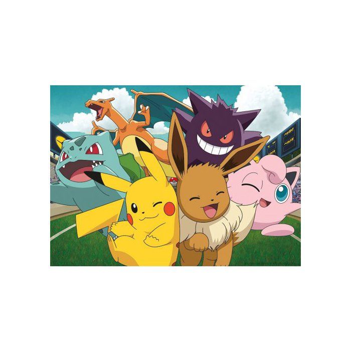 Puzzle 100 Pieces Pokemon Pikachu Dracaufeu Bulbizarre Ectoplama Rondoudou Evoli - Enfant Collection Dessin Animé