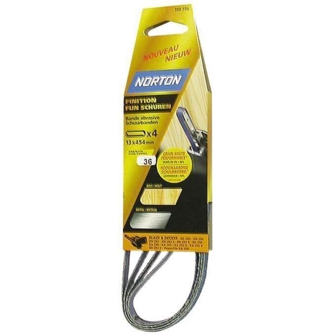 Bande pour lime électrique - lot de 4 - grain 60 - 13x454 mm