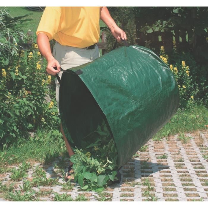 2 Sacs à Déchets De Jardin 272L - En PP Résistant, Avec Poignées, Pour Feuilles, Herbe, Débris - Réutilisables