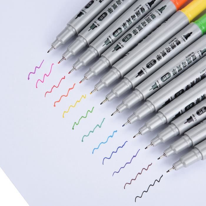 Kit 5 Outils Pour Peinture à Gratter - Stylo Double Pointe, Liquide Réparation, Brosse, Grattoir