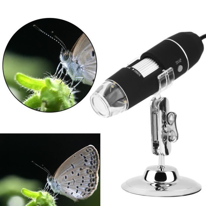 Microscope Numérique Portable Pour Enfants 1000x - Écran IPS 2" - LED - USB - Dès 3 Ans - Cadeau Science