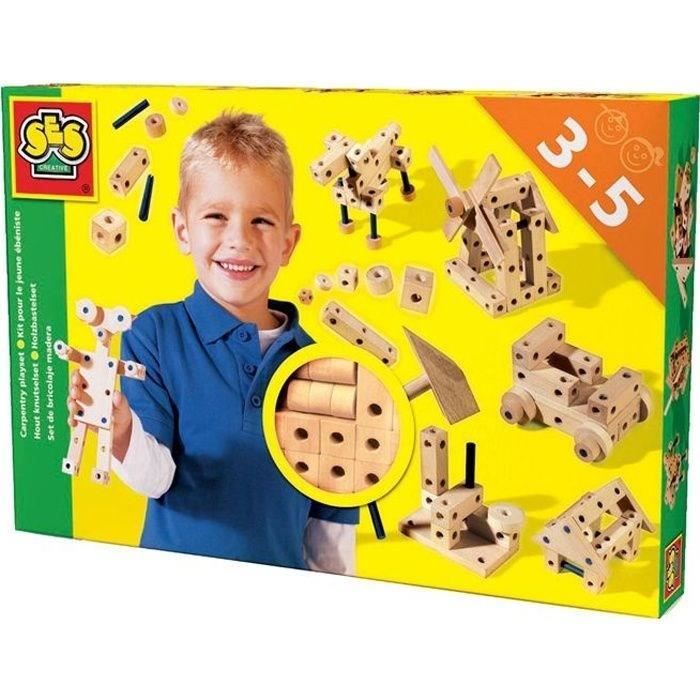 ses creative kit pour le jeune ébéniste - jeu de construction de jouets - bois