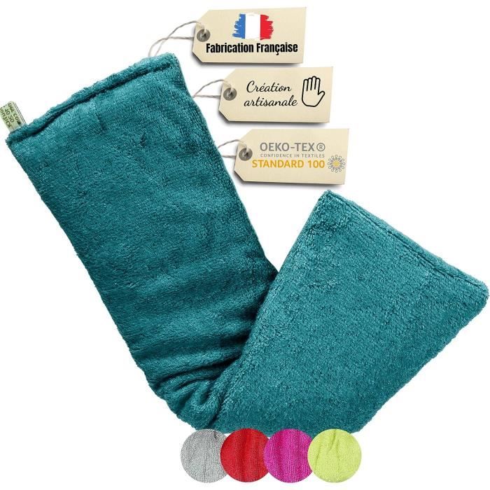 Coussin Chauffant Peluche Bébé Vache Habibi - Doudou Millet Chauffable Micro-ondes 1,5h De Chaleur Douce