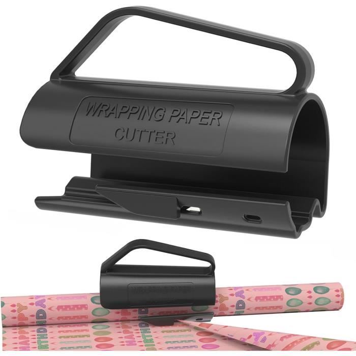 Coupe-Papier Cadeau à Rouleau - Lot De 2 - Pour Découpes Droites Et Propres Sans Ciseaux - Noël, Anniversaires