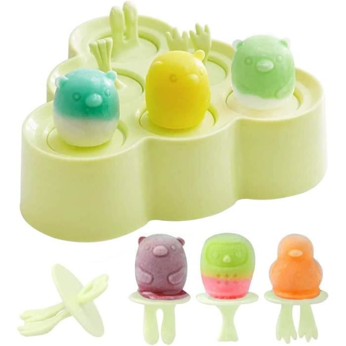 Mini Moule à Glace En Silicone Avec 9 Bâtonnets, Pour Faire Des