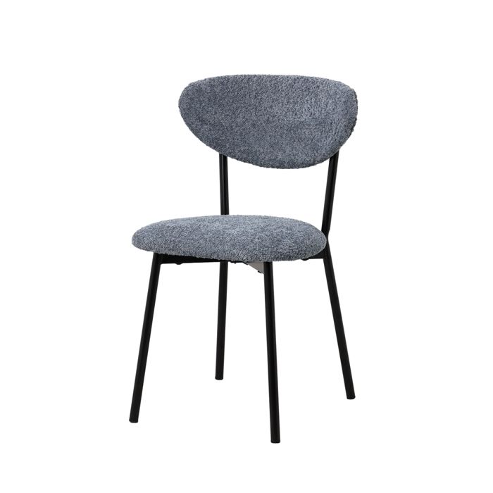 Chaise bouclette bleu canard - Table Passion Chaise bouclette bleu canard - Table Passion