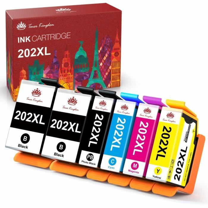 Jeu De 8 Cartouches D'encre Compatibles Pour Imprimante Canon Pixma XP-205 - Cyan, Magenta, Jaune, Noir - Neuf Sous Emballage
