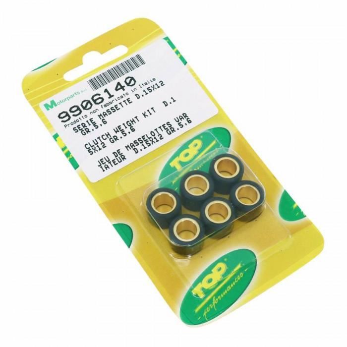 Galet-rouleau scoot top perf 15x12 5,6g (x6) pour mbk 50 booster