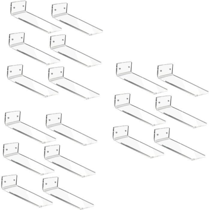 Sezanrpt Lot De 2 Petites étagères Murales En Acrylique Transparent De 15,2 Cm Pour Montage Mural, Rebords D'affichage En Acrylique Pour Figurines Funko Pop, Décoration D'intérieur, Salon, Salle De