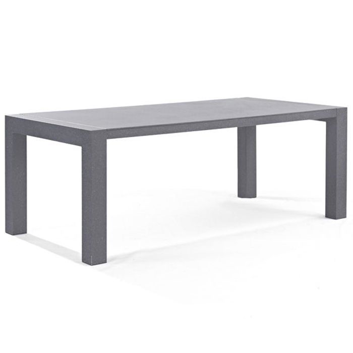 table de jardin aluminium gris 2 m x  1 m x 0,7 m