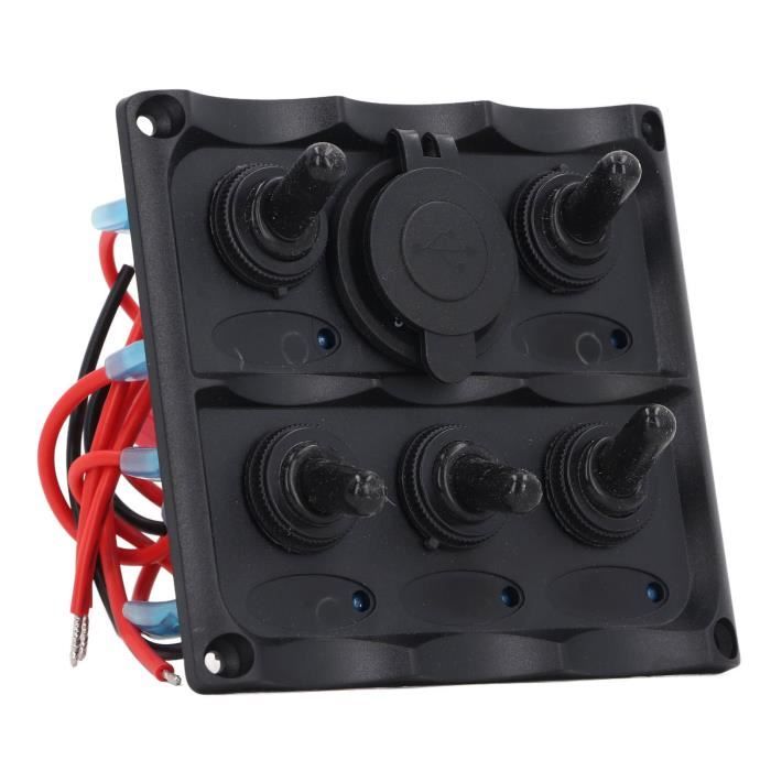 Interrupteur à Bascule Étanche 7 Broches – DC12V/20A, DC24V/10A – Pour Camping-car, Bateau, Véhicule - 12