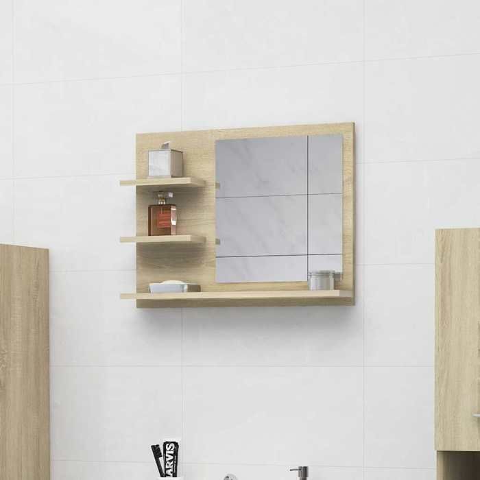 vidaXL Miroir de salle de bain Chêne sonoma 60x105x45 cm Aggloméré 805009