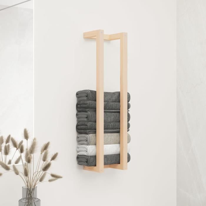 vidaXL Porte-serviette 23x18x90 cm Bois de pin massif 822397