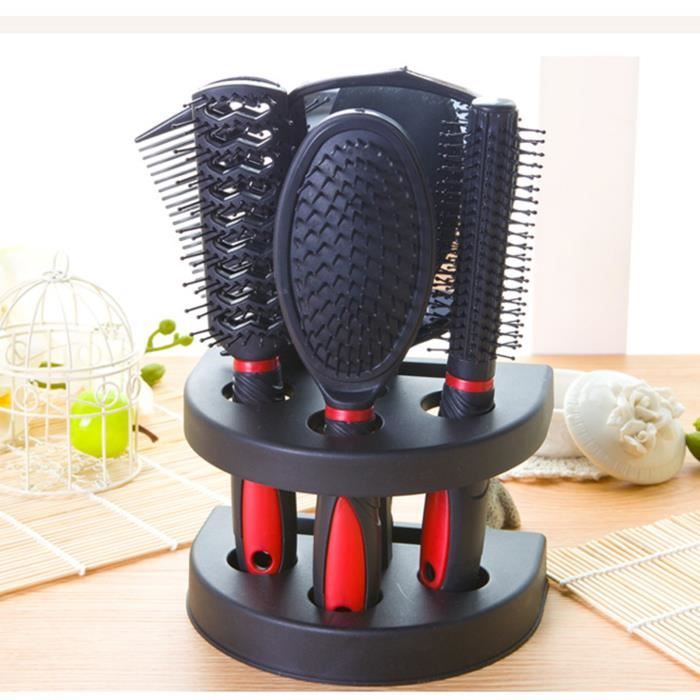 Lot de 5 peignes à cheveux avec miroir et support