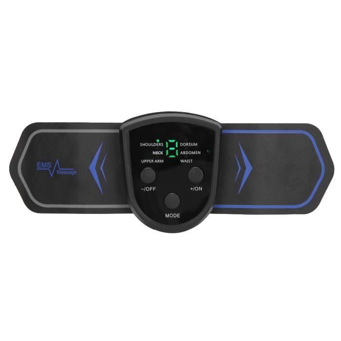 Mini Masseur électrique Portable EMS - Pour Le Cou, Dos, Muscles - Noir - Rechargeable USB